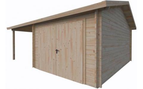 Garaż drewniany - STANISŁAW 615x530 16,1+13,1 m2