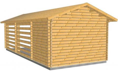 Garaż drewniany - STOCKHOLM 800x340 27m2