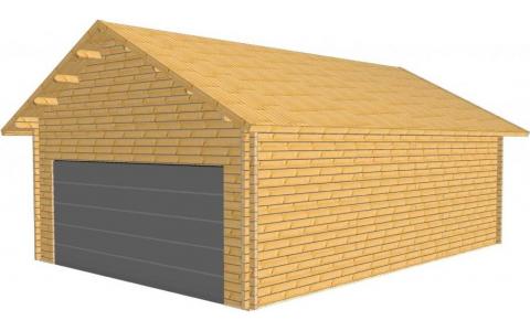 Garaż drewniany - KSAWERY 630x880 43m2