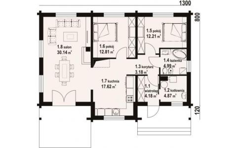 Dom mieszkalny - BOLESŁAWICE 7 DW 1320x940 90 m²