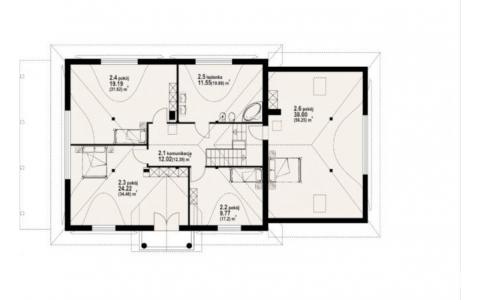 Dom mieszkalny - CHMIELNIKI DW 2288x1100  291.02 m²