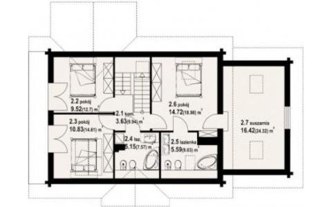 Dom mieszkalny - HOCZEW 7DW 1494x820 108.98m²