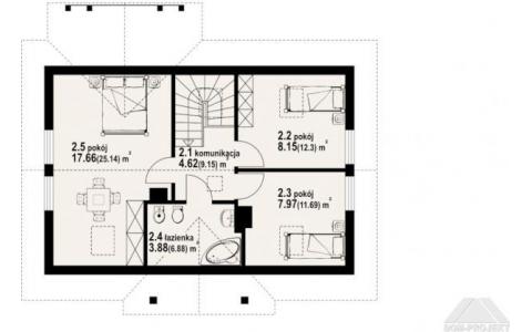 Dom mieszkalny - HOCZEW 15DWS 1080x940 99.94m²
