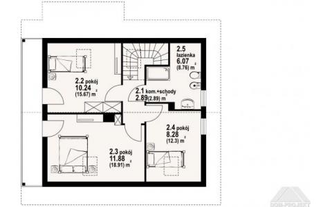 Dom mieszkalny - ŚWIDNICA MAŁA DWS 1020x1005 89.05 m²
