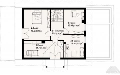 Dom mieszkalny - ZAWOJA DUŻA DW 13 1882x1060 144.43 m²