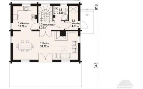 Dom mieszkalny - JAWORZYNKA DW 960x1153 102,36 m²
